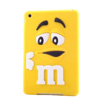 M&M 3D gummikåpa för iPad Mini 1/2/3 - Gul