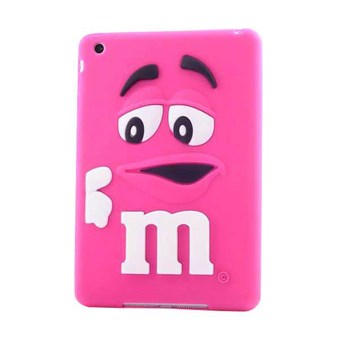 M&M 3D gummikåpa för iPad Mini 1/2/3 - Rosa
