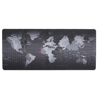 Mousepad XXL med World Map / Gamer Pad - 80 x 30 cm