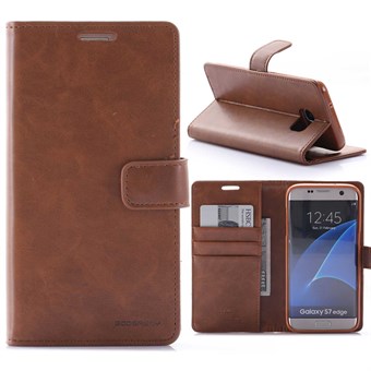 Premium Mercy läderfodral Galaxy S7 Edge M. Kreditkortskaffe