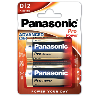Panasonic Pro Power Alkaline D-batterier - 2 st