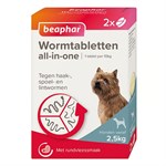 Beaphar All-in-One Avmaskningstabletter för Hund – Doseras efter vikt - 2,5 kg - 10 kg - 2 tabletter