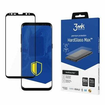 3MK HardGlass Max Sam G950 S8 svart/svart, FullScreen glas