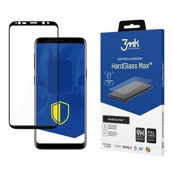 3MK HardGlass Max för Sam G960 S9 svart, FullScreen Glass