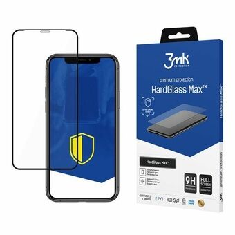 3MK HardGlass Max iPhone Xs svart, helskärmsglas