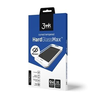 3MK Glass Max Privacy iPhone 6 / 6S Plus svart / svart, helskärmsglas Privacy