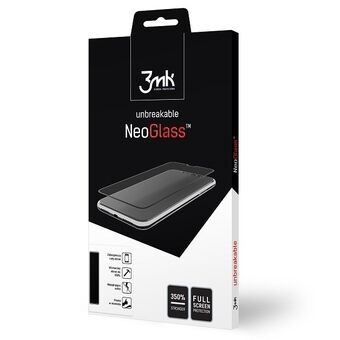 3MK NeoGlass för iPhone X/Xs, svart.
