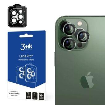 3MK Lens Protection Pro iPhone 13 Pro / 13 Pro Max grön/alpin grön Linskydd för kameran med monteringsram 1 stycke.