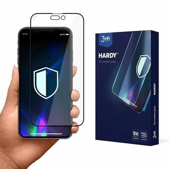 3MK Hardy iPhone 14 Pro 6,1" svart svart kemiskt härdat glas