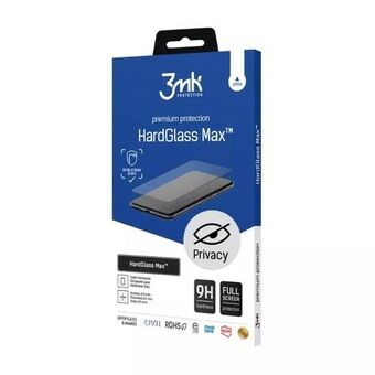3MK HardGlass Max Sekretess iPhone 14 Pro 6,1" svart/svart, FullScreen-glas.