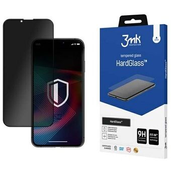 3MK HardGlass Max Privacy iPhone 14/13/13 Pro 6,1" svart/svart, FullScreen Glass