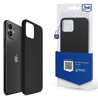 3MK Silikonfodral iPhone 11 / Xr 6,1" svart/svart