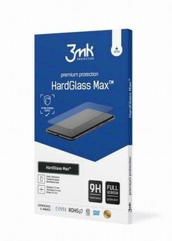 3MK HardGlass Max till iPhone 15 Pro Max 6.7" i svart, Fullscreen Glass
