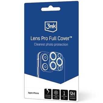3MK Lens Pro Full Cover iPhone 13 Pro/ 13 Pro Max är härdat glas till kameran med en monteringsram, 1 styck.