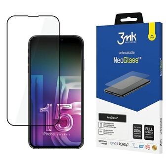 3MK NeoGlass iPhone 15 Pro 6.1" svart/svart