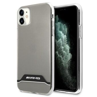AMG AMHCN61TCBW iPhone 11 6,1" klart/transparent hårt fodral Elektrisk platta svart/vit