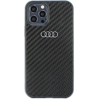 Audi Carbon Fiber iPhone 12/12 Pro 6.1" svart/svart hårdfodral AU-TPUPCIP12P-R8/D2-BK