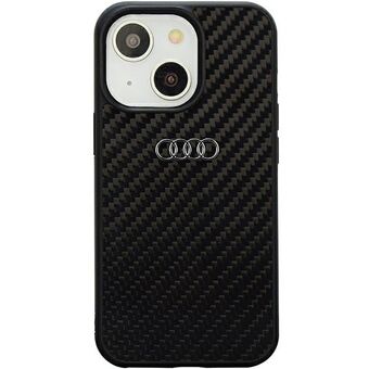 Audi Carbon Fiber iPhone 14 6,1" svart/svart fodral AU-TPUPPCIP14-R8/D2-BK