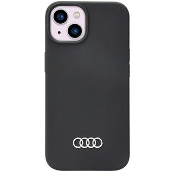 Audi silikonskal iPhone 14 6.1" svart/svart hårdfodral AU-LSRIP14-Q3/D1-BK