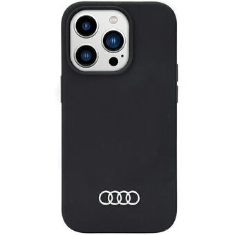 Audi silikonskal iPhone 14 Pro 6.1" svart/svart hårdfodral AU-LSRIP14P-Q3/D1-BK