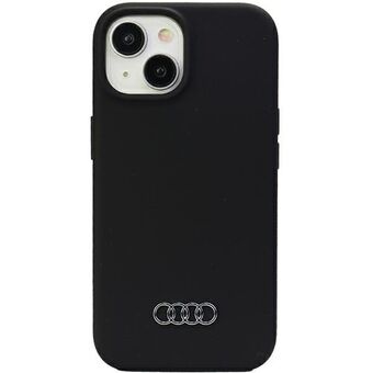 Audi Siliconfodral iPhone 15 Plus 6.7" svart hårt fodral AU-LSRIP15M-Q3/D1-BK