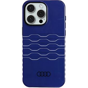 Audi IML MagSafe-fodral iPhone 15 Pro Max 6,7 tum, blått marinblått hardcase AU-IMLMIP15PM-A6/D3-BE