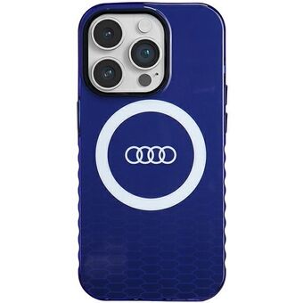 Audi IML Stort Logga MagSafe-skal iPhone 14 Pro 6.1" blått/marinblått hårt skal AU-IMLMIP14P-Q5/D2-BE