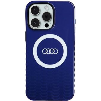 Audi IML Stort Logotyp MagSafe-skal till iPhone 15 Pro Max 6.7" blå/navyblå hårt skal AU-IMLMIP15PM-Q5/D2-BE