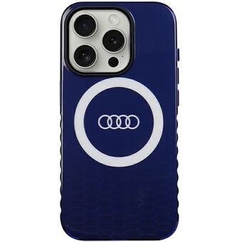 Audi IML Stort Logga MagSafe Fodral iPhone 15 Pro 6.1" blå/navyblå hårt fodral AU-IMLMIP15P-Q5/D2-BE