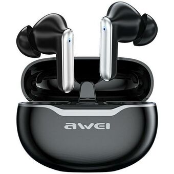 AWEI Bluetooth 5.3 T50 TWS hörlurar + dockningsstation svart/svart