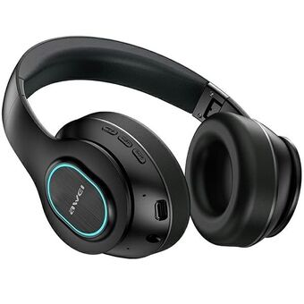 AWEI on-ear Bluetooth-hörlurar A100BL svart/svart