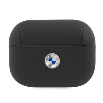 BMW BMAPSSLBK AirPods Pro skal svart / svart äkta läder silver logotyp