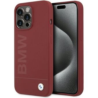 BMW BMHMP15XSLBLRE iPhone 15 Pro Max 6.7" röd hardcase Silikon Big Logo MagSafe
