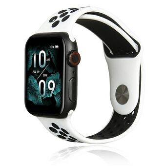 Beline Apple Watch Sport Silikonrem 38/40/41 mm vit/svart vit/svart