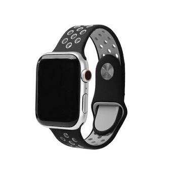 Beline Apple Watch Sport Silikonrem 38/40/41 mm svart/grå svart/grå
