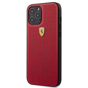 Ferrari FESPEHCP12LRE iPhone 12 Pro Max 6,7" röd/röd hårdfodral On Track Perforerad