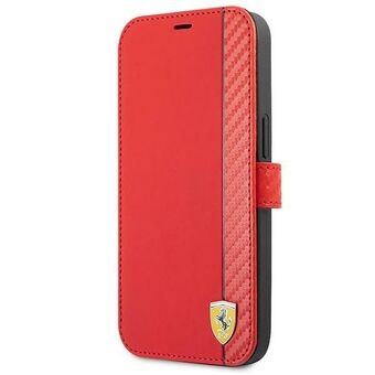 Ferrari  iPhone 13 Mini Röd Bok On Track Carbon Stripe