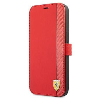 Ferrari iPhone 13 Pro Max Red Book On Track Carbon Stripe