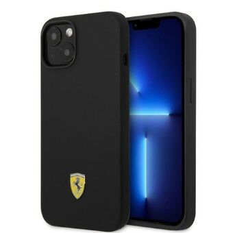 Ferrari FEHMSIP14MBK iPhone 14 Plus 6,7" svart/svart hårdfodral Silikonmetalllogotyp Magsafe
