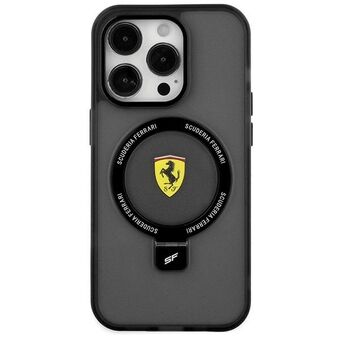 Ferrari FEHMP15SUSCAK iPhone 15 6.1" svart hårdskal Ring Stativ 2023 Collection MagSafe