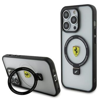 Ferrari FEHMP15LUSCAH iPhone 15 Pro 6.1" genomskinligt hardcase med Ring Stand, 2023 Collection MagSafe.