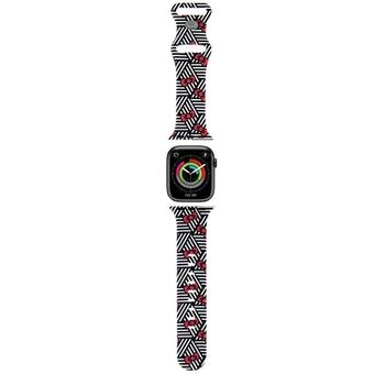 Hej Kitty Pasek HKAWMSDIEZK Apple Watch 38/40/41mm svart/svart rem Silikon Bows & Stripes