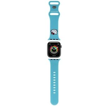 Hej Kitty Pasek HKAWMSCHBLB Apple Watch 38/40/41mm blå rem i silikon med Kitty-huvud.