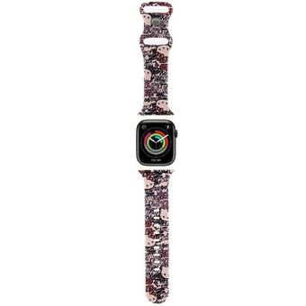 Hej Kitty Pasek HKAWMSDGPTP Apple Watch 38/40/41mm rosa/rosa rem Silikon Taggar Graffiti