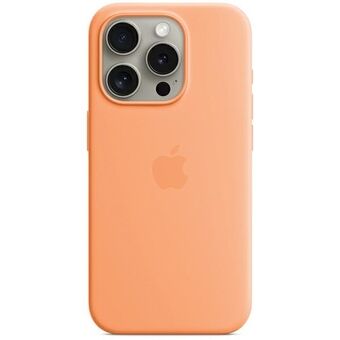 Etui Apple MT1H3ZM/A iPhone 15 Pro 6.1" MagSafe i färgen orange sorbet Silicone Case.