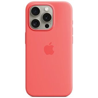 Etui Apple MT1V3ZM/A till iPhone 15 Pro Max 6.7" MagSafe, rosa/guava silikonfodral.