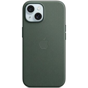 Fodral Apple MT3J3ZM/A för iPhone 15 6,1" MagSafe, i eviggrön FineWoven Case.