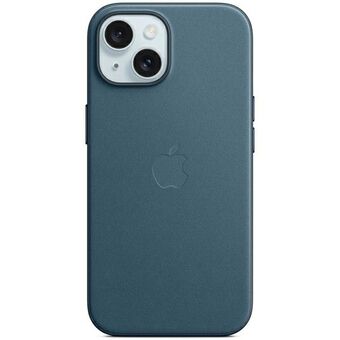 Etui Apple MT4D3ZM/A iPhone 15 Plus 6.7" MagSafe i färgen Pacific blue FineWoven Case
