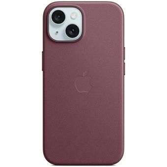 Etui Apple MT3E3ZM/A för iPhone 15 6.1" MagSafe, i rött mulbär, FineWoven Case.