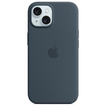 Etui Apple MT123ZM/A för iPhone 15 Plus / 14 Plus 6.7" MagSafe blå/storm blue Silicone Case